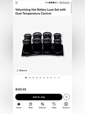 T3 Volumizing Hot Rollers Luxe Set in Black